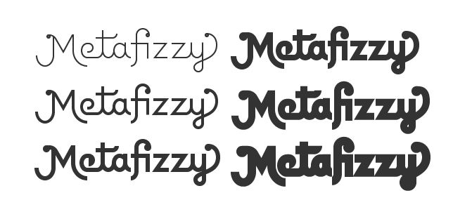 Metafizzy wordmark v4 weights
