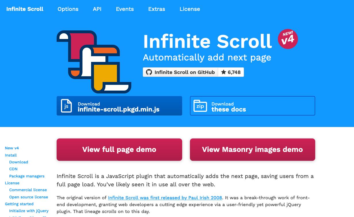 Virtual scroll